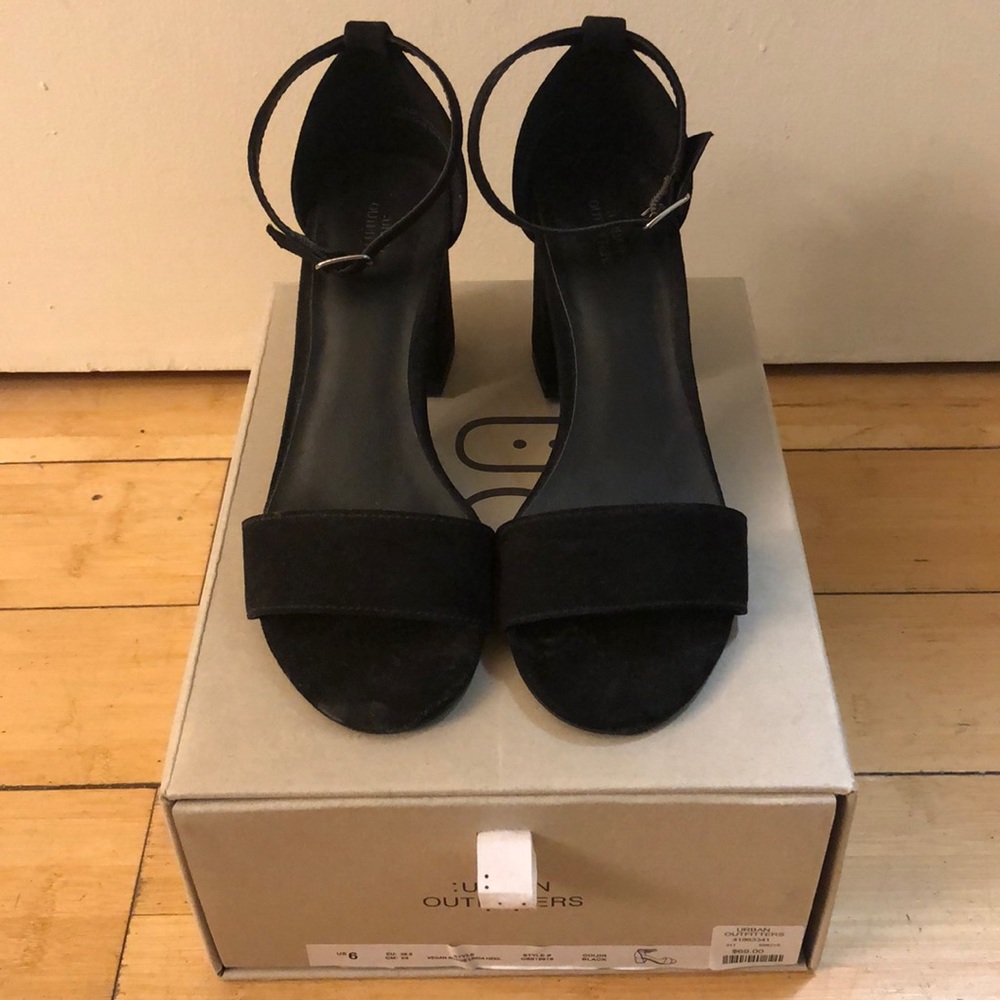 Urban Outfitters Black “Vegan Suede” Sandal